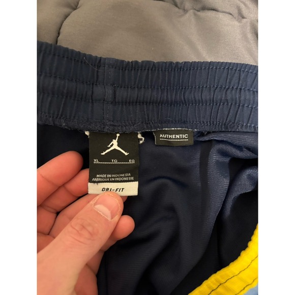 Jordan Navy Shorts with Yellow and Blue Stripes - Marquette University - Picture 3 of 6